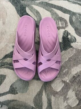 CROCS Women’s LiteRide Slide Sandals - Lavender Purple NWOT